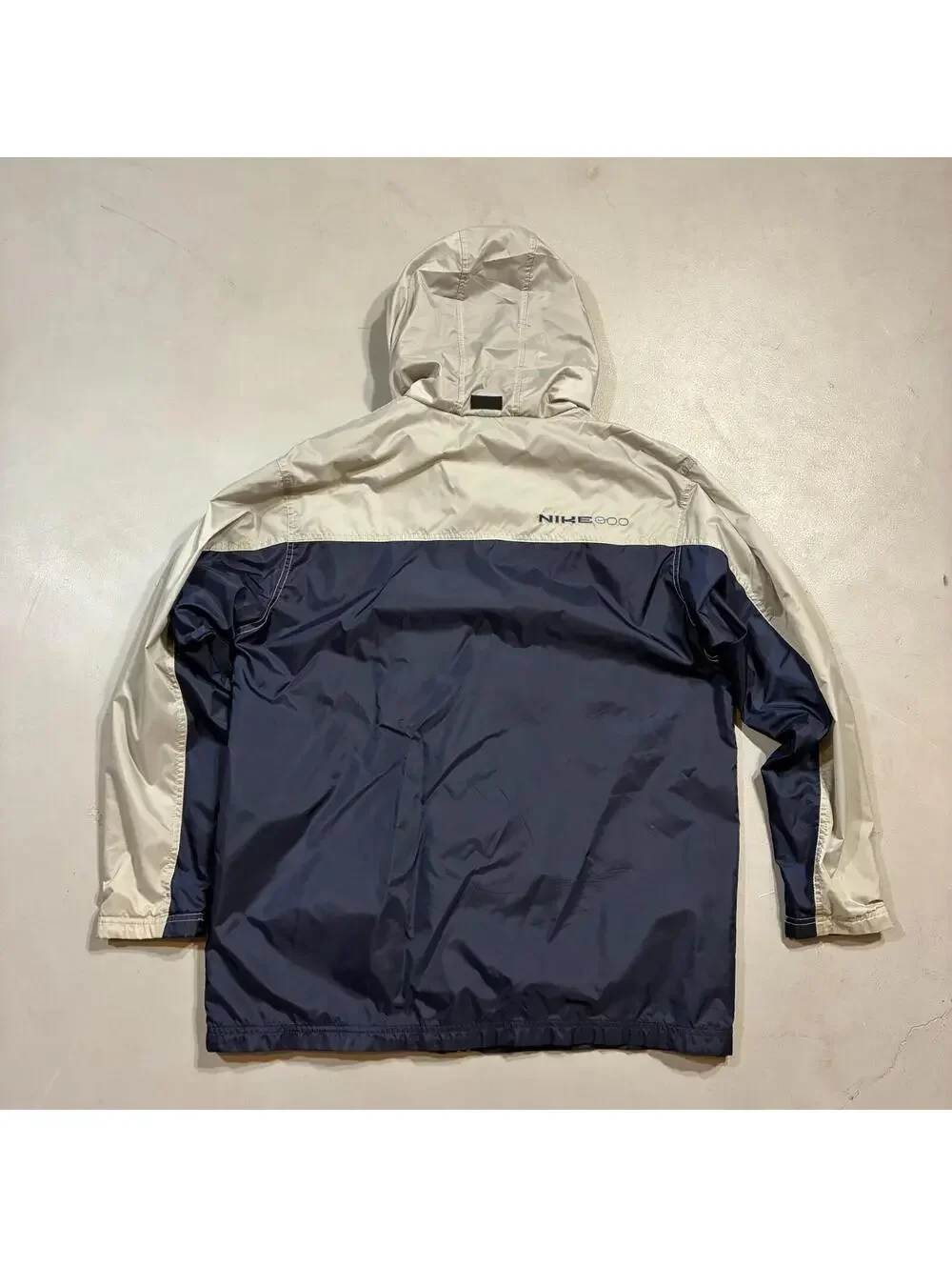 vintage nike 900 hooded windbreaker navy cream - Picture 6 of 9